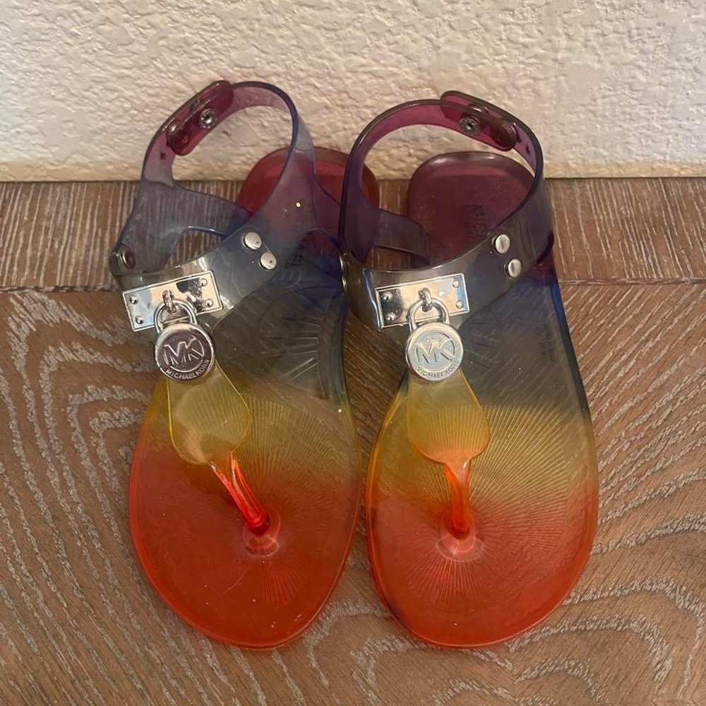 Michael Kors girls rainbow sandals size 11‎
